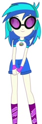 Size: 236x696 | Tagged: safe, dj pon-3, vinyl scratch, equestria girls, legend of everfree, clothes, cute, looking at you, shorts