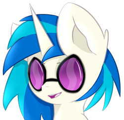 Size: 1429x1376 | Tagged: safe, artist:pointdelta, dj pon-3, vinyl scratch, pony, unicorn, bust, cute, ear fluff, open mouth, portrait, solo, vinylbetes