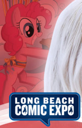 Size: 261x402 | Tagged: safe, idw, pinkie pie, earth pony, pony, cropped, hair, long beach comic expo, solo