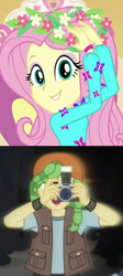 Size: 468x1046 | Tagged: safe, edit, screencap, fluttershy, sandalwood, better together, equestria girls, festival looks, mirror magic, spoiler:eqg specials, female, male, sandalshy, shipping, shipping domino, straight