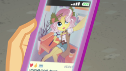 Size: 1920x1080 | Tagged: safe, screencap, applejack, vignette valencia, better together, equestria girls, rollercoaster of friendship, cellphone, phone, selfie