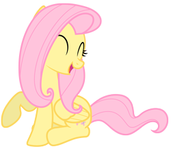 Size: 6666x5779 | Tagged: safe, artist:estories, fluttershy, pegasus, pony, absurd resolution, cute, laughing, shyabetes, simple background, solo, transparent background, vector