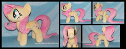 Size: 1600x624 | Tagged: safe, artist:peruserofpieces, fluttershy, pegasus, pony, female, folded wings, front view, irl, mare, photo, plushie, profile, solo, toy, wings