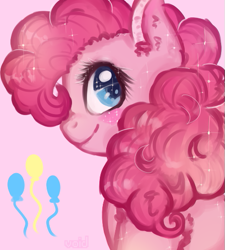 Size: 453x504 | Tagged: safe, artist:spicycheetoz, pinkie pie, earth pony, pony, bust, portrait, solo