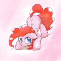 Size: 1536x1536 | Tagged: safe, artist:kurogewapony, pinkie pie, earth pony, pony, female, looking at you, mare, smiling, solo