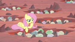 Size: 1920x1080 | Tagged: safe, screencap, fluttershy, pegasus, pony, sweet and smoky, egg, prone, solo