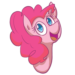 Size: 1280x1280 | Tagged: safe, artist:gintoki23, pinkie pie, earth pony, pony, bust, cute, diapinkes, open mouth, portrait, simple background, solo, transparent background