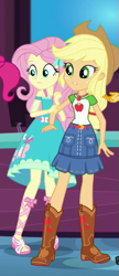 Size: 255x593 | Tagged: safe, screencap, applejack, fluttershy, pinkie pie, a fine line, better together, equestria girls, cropped, feet, female, geode of fauna, geode of super strength, offscreen character, sandals