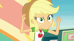 Size: 1920x1080 | Tagged: safe, screencap, applejack, better together, equestria girls, rollercoaster of friendship, solo