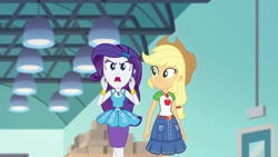 Size: 1920x1080 | Tagged: safe, screencap, applejack, rarity, better together, equestria girls, rollercoaster of friendship