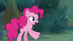 Size: 1920x1080 | Tagged: safe, screencap, pinkie pie, pony, the mean 6, derp, everfree forest, solo