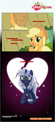 Size: 1919x4225 | Tagged: safe, artist:estories, applejack, oc, oc:silverlay, earth pony, pony, unicorn, comic:a(pple)ffection, comic, friendzone, heartbreak