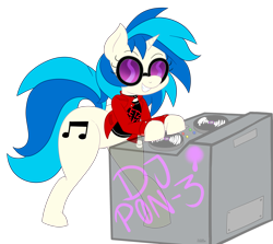 Size: 3925x3495 | Tagged: safe, artist:cloudcyanide, dj pon-3, vinyl scratch, pony, unicorn, simple background, solo, transparent background