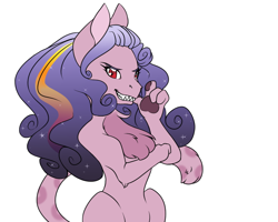 Size: 1000x800 | Tagged: safe, artist:uniquecolorchaos, oc, oc only, oc:ambrosia, hybrid, female, interspecies offspring, offspring, parent:discord, parent:princess celestia, parents:dislestia, simple background, solo, white background