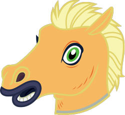 Size: 4000x3671 | Tagged: safe, artist:luckreza8, color edit, edit, applejack, earth pony, pony, scare master, colored, hoers mask, looking at you, mask, simple background, transparent background, vector