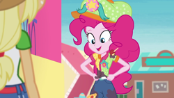 Size: 1920x1080 | Tagged: safe, screencap, applejack, pinkie pie, better together, equestria girls, rollercoaster of friendship, fun inspector, fun inspector pinkie