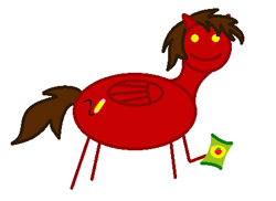 Size: 437x318 | Tagged: safe, artist:watermelon changeling, derpibooru exclusive, oc, oc only, oc:chip, pegasus, pony, 1000 hours in ms paint, c:, chips, food, ms paint, simple background, smiling, solo, stick figure, white background