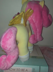 Size: 1280x1707 | Tagged: safe, artist:clestival, fluttershy, pegasus, pony, irl, photo, plushie, solo