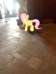 Size: 3024x4032 | Tagged: safe, photographer:undeadponysoldier, fluttershy, human, pegasus, pony, be our guest restaurant, disney world, female, florida, irl, irl human, magic kingdom, mare, orlando, photo, ponies in real life, queue, restaurant, rope