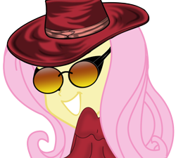 Size: 968x870 | Tagged: safe, artist:iamaquamarine, fluttershy, equestria girls, alucard, alushy, clothes, cosplay, costume, crossover, hellsing, simple background, solo, transparent background