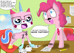 Size: 1024x736 | Tagged: safe, artist:sugarydragon413, pinkie pie, cat, pony, biznis kitty, catified, crossover, lego, paint tool sai, species swap, the lego movie, unikitty