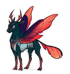 Size: 657x696 | Tagged: safe, artist:28gooddays, pharynx, changedling, changeling, to change a changeling, prince pharynx, quadrupedal, simple background, solo, white background