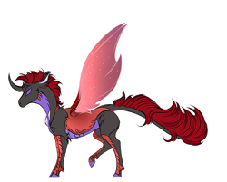 Size: 3863x3099 | Tagged: safe, artist:cookiemoonloo, pharynx, changedling, changeling, to change a changeling, alternate design, high res, prince pharynx, simple background, solo, white background