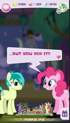 Size: 571x1007 | Tagged: safe, pinkie pie, sandbar, earth pony, pony, game screencap, pocket ponies