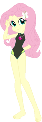 Size: 1060x3076 | Tagged: safe, artist:jawsandgumballfan24, artist:selenaede, fluttershy, equestria girls, base used, clothes, one-piece swimsuit, simple background, swimsuit, swimsuit edit, white background