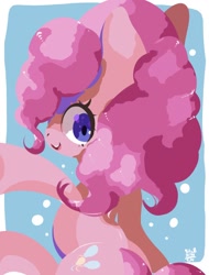 Size: 1000x1318 | Tagged: safe, artist:tohupo, pinkie pie, earth pony, pony, female, mare, smiling, solo, three quarter view