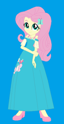 Size: 316x607 | Tagged: safe, artist:starman1999, fluttershy, equestria girls, base used, long dress, solo