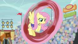 Size: 1280x720 | Tagged: safe, screencap, fluttershy, pegasus, pony, common ground, motion blur, solo