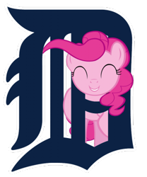 Size: 333x400 | Tagged: safe, artist:doctorxfizzle, pinkie pie, pony, detroit tigers, mlb, parody