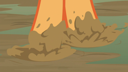 Size: 1280x720 | Tagged: safe, screencap, applejack, earth pony, pony, sounds of silence, close-up, hooves, legs, mud, pictures of legs