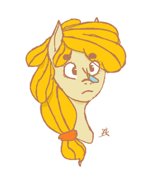 Size: 491x539 | Tagged: safe, artist:awesomedude14, derpibooru exclusive, applejack, earth pony, pony, bust, portrait