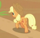 Size: 138x132 | Tagged: safe, screencap, applejack, earth pony, pony, sounds of silence, cropped, female, mare, plot, solo