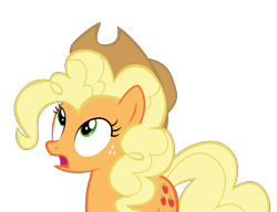 Size: 4513x3465 | Tagged: safe, artist:mrkat7214, applejack, earth pony, pony, alternate hairstyle, high res, mane swap, simple background, solo, transparent background, vector