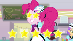 Size: 1920x1080 | Tagged: safe, screencap, pinkie pie, equestria girls, equestria girls series, five stars, spoiler:eqg series (season 2), server pinkie pie, starry eyes, wingding eyes