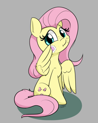 Size: 1856x2330 | Tagged: safe, artist:taurson, fluttershy, pegasus, pony, cheek fluff, cute, female, freckles, mare, shyabetes, simple background, solo