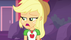 Size: 1920x1080 | Tagged: safe, screencap, applejack, better together, equestria girls, rollercoaster of friendship, female, geode of super strength, solo