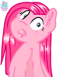 Size: 802x1053 | Tagged: safe, artist:rainbow eevee, pinkie pie, pony, drool, nostalgia, pinkamena diane pie, simple background, solo, transparent background