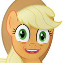 Size: 128x128 | Tagged: safe, applejack, earth pony, pony, my little pony: the movie, movie accurate, picture for breezies, reaction image, simple background, solo, white background