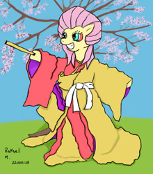 Size: 427x486 | Tagged: safe, artist:dragoon32, fluttershy, pegasus, pony, dancing, kabuki, solo