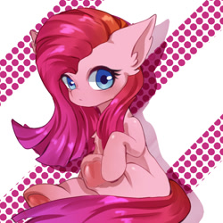 Size: 600x600 | Tagged: safe, artist:llllllllleft, pinkie pie, earth pony, pony, female, mare, pinkamena diane pie, solo