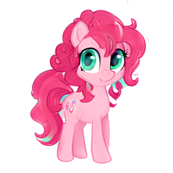 Size: 512x512 | Tagged: safe, artist:aerial, pinkie pie, earth pony, pony, looking at you, simple background, solo, white background