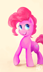 Size: 2100x3508 | Tagged: safe, artist:sea-maas, pinkie pie, earth pony, pony, female, happy, simple background, smiling, solo