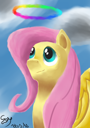 Size: 2480x3508 | Tagged: safe, artist:maddox3310, fluttershy, pegasus, pony, solo