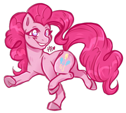 Size: 1280x1143 | Tagged: safe, artist:hannahtailz, pinkie pie, pony, simple background, solo, transparent background