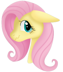 Size: 1536x1744 | Tagged: safe, artist:tonyseil, fluttershy, pegasus, pony, bust, female, floppy ears, looking at you, mare, nervous, portrait, simple background, solo, three quarter view, transparent background, wavy mouth