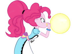 Size: 2732x2048 | Tagged: safe, artist:octoshook, pinkie pie, equestria girls, apron, balloon, blowing up balloons, clothes, cute, female, server pinkie pie, smiling, vector